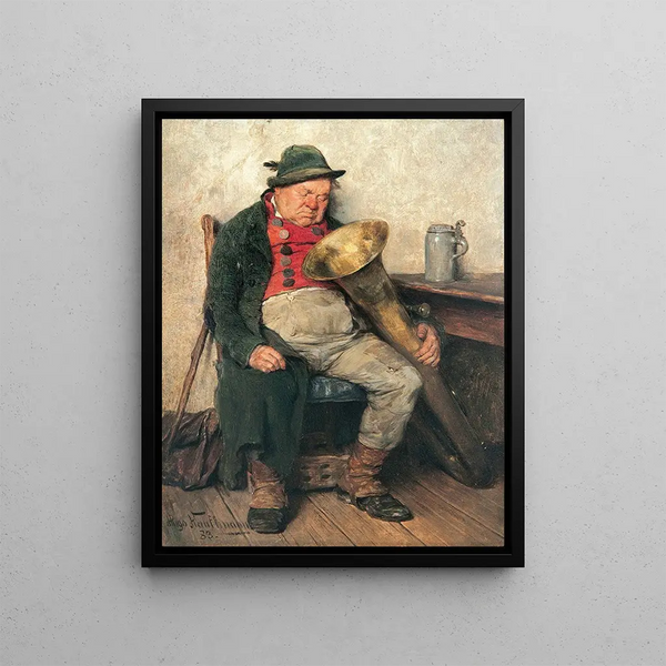 Tubiste endormi - Hugo Kauffmann — framed artwork on a wall