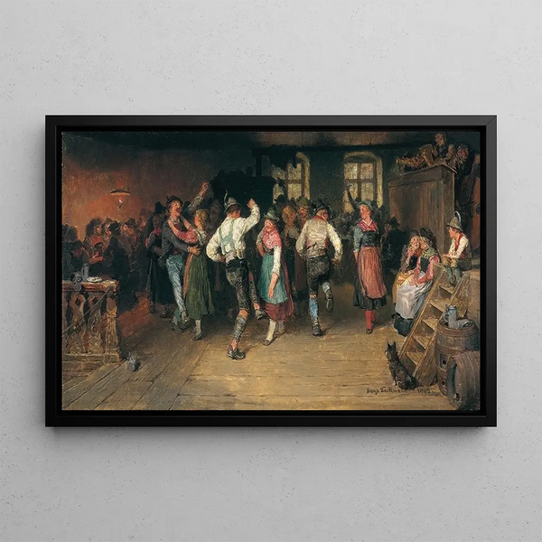 Harvest Dance - Hugo Kauffmann — framed artwork on a wall