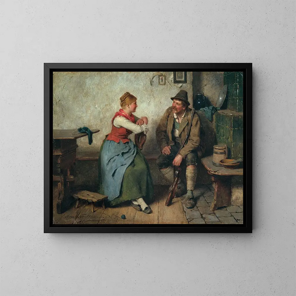 Conversation Time - Hugo Kauffmann — framed artwork on a wall
