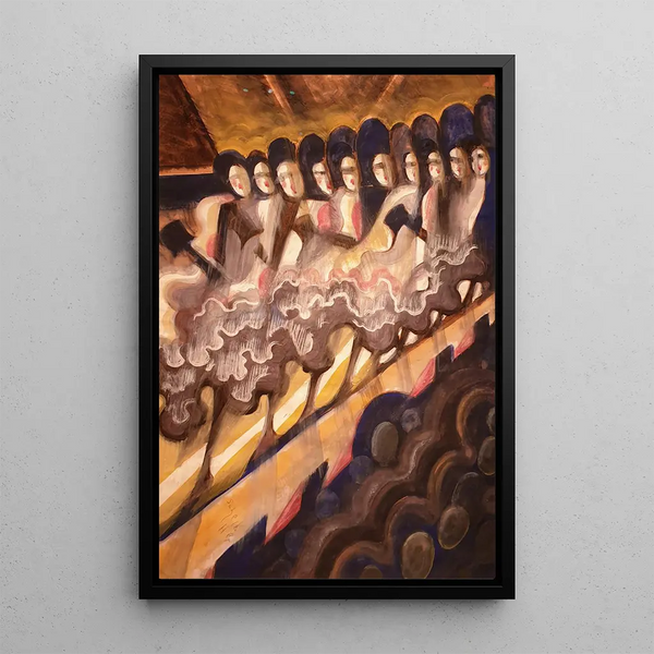 Cancan - Hugo Scheiber — framed artwork on a wall