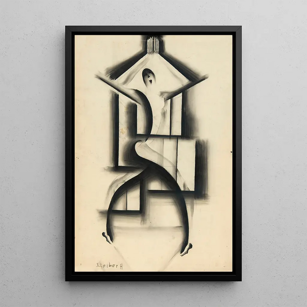 Girl of the revue - Hugo Scheiber — framed artwork on a wall