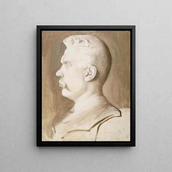 Albert Edelfelt after the sculpture by Ville Vallgren - Hugo Simberg — framed artwork on a wall