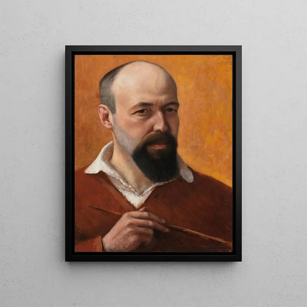 Self-portrait Painting - Hugo Simberg — framed artwork on a wall