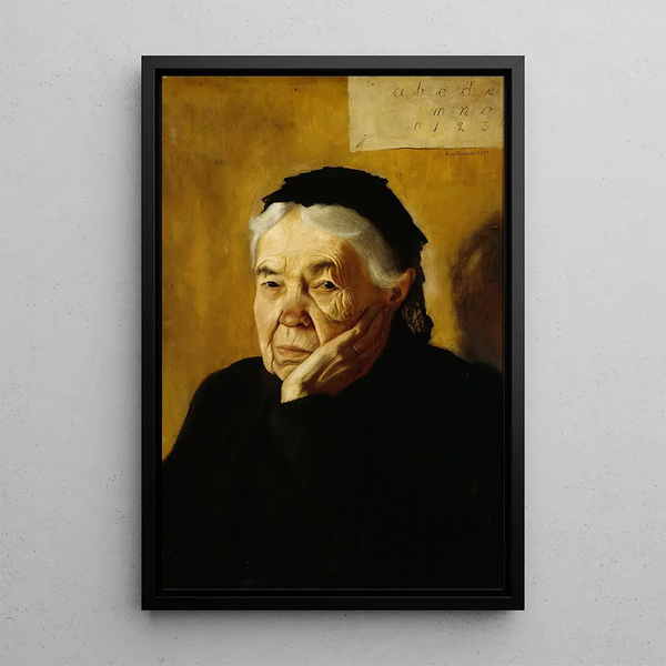 The artist's aunt - Hugo Simberg — framed artwork on a wall