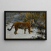 Tiger prowling in the snow - Hugo Ungewitter — framed artwork on a wall