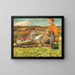 A spring landscape with a young couple - Hugo Walzer — framed artwork on a wall