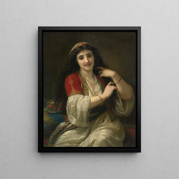 A Turkish Beauty - Hugues Merle — framed artwork on a wall