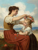 Flower Crown Painting - Hugues Merle — artwork view