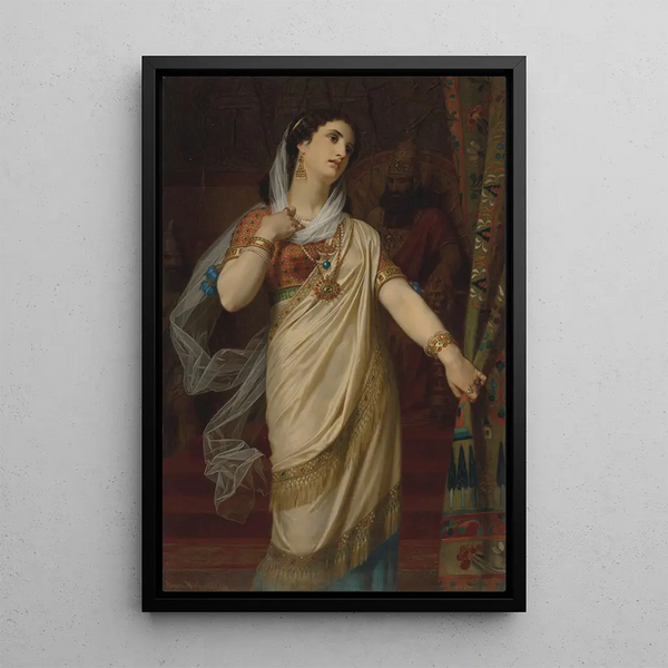 Esther Painting - Hugues Merle — framed artwork on a wall
