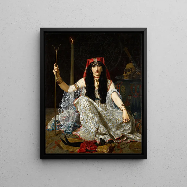 L'Envouteuse La Sorcière - Hugues Merle — framed artwork on a wall