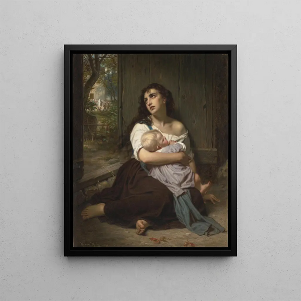 L'abandonnée - Hugues Merle — framed artwork on a wall