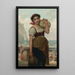 Laveuse à Étretat - Hugues Merle — framed artwork on a wall