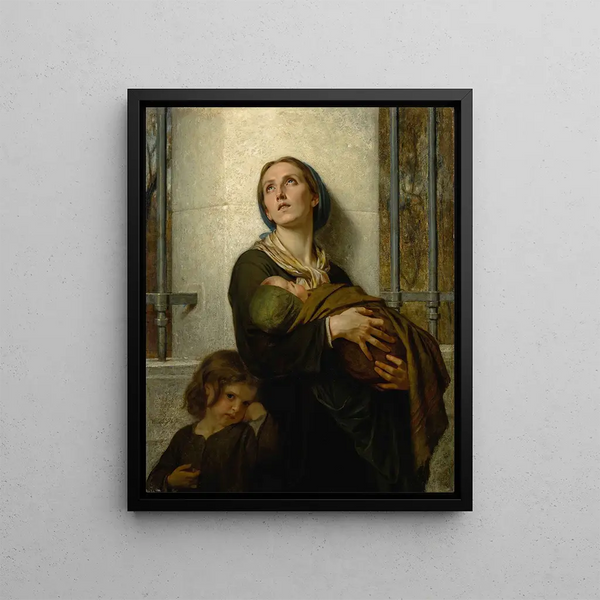 The Forgotten - Hugues Merle — framed artwork on a wall