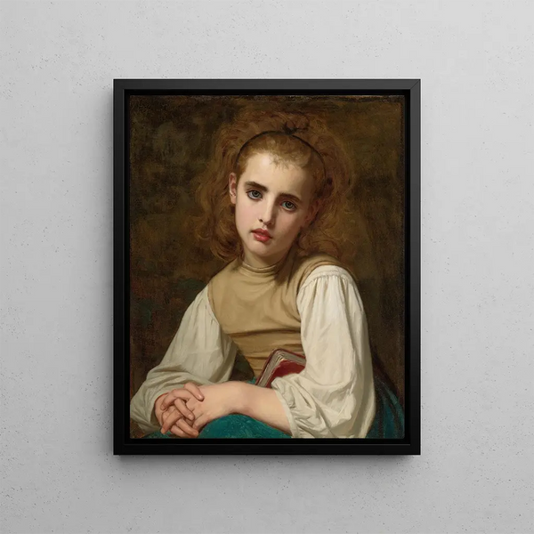 Young Beauty - Hugues Merle — framed artwork on a wall