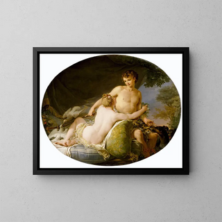 Venus and Adonis - Hugues Taraval — framed artwork on a wall