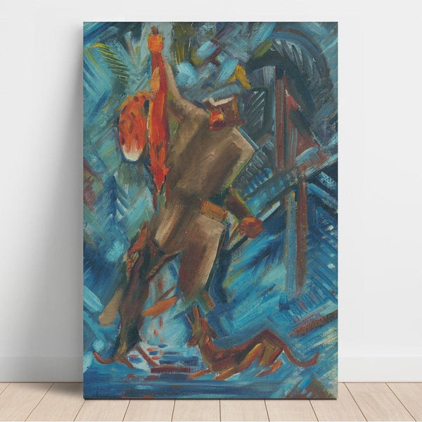Reproduction of the painting Hunter with a Fox in His Hand (1940) - Arnold Peter Weisz-Kubínčan