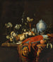 a monumental still life with fruits and various objects - Huybert van Westhoven — artwork view