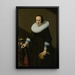 Portrait painting of Geertruyd Reael, wife of Philips Denijs - Huygh Pietersz Voskuyl — framed artwork on a wall