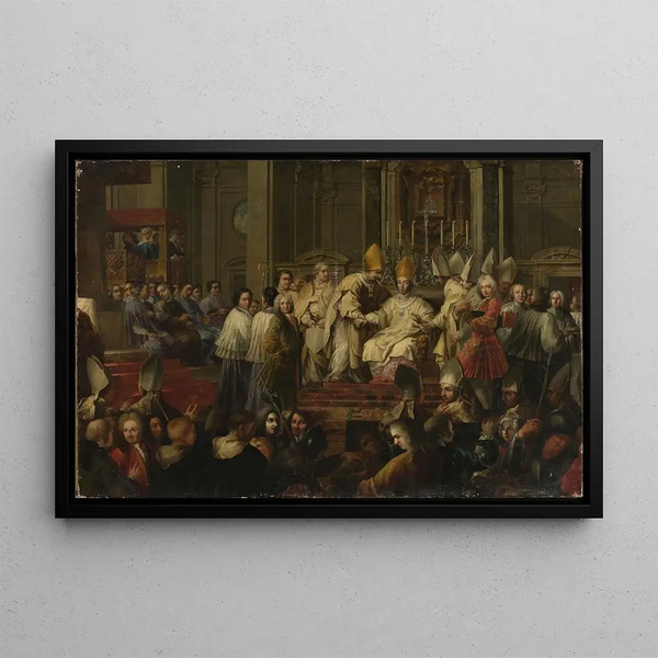 Onction d'un évêque - Hyacinthe Collin de Vermont — framed artwork on a wall