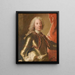 Portrait of a man wearing armor - Hyacinthe Rigaud — framed artwork on a wall