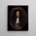 Portrait of Jean de La Fontaine 1621-1695 poet - Hyacinthe Rigaud — framed artwork on a wall