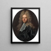 Portrait of a man of law in a black coat and large wig - Hyacinthe Rigaud — framed artwork on a wall