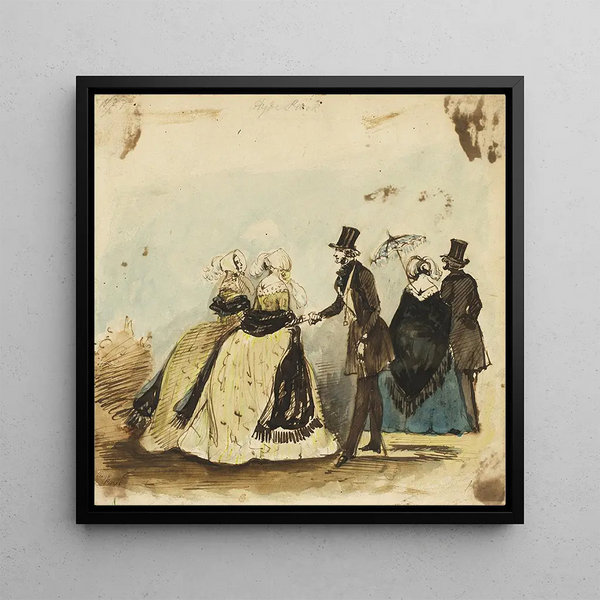 Hyde Park Painting - Constantin Guys — framed artwork on a wall