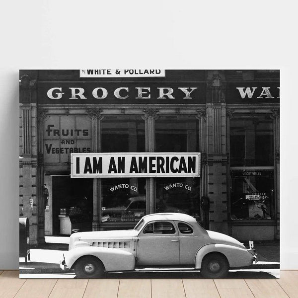 I am an American by Dorothea Lange | Black and white photo decoration