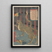 Tiger in a cage - Ichirysai Yoshitoyo — framed artwork on a wall