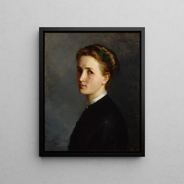 Self-portrait - Ida Silfverberg — framed artwork on a wall