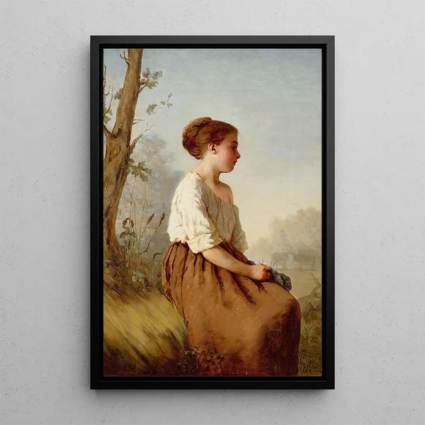 The Shepherdess - Ida Silfverberg — framed artwork on a wall