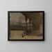 a Cloister in a Palace Courtyard - Ignace François Bonhomme — framed artwork on a wall
