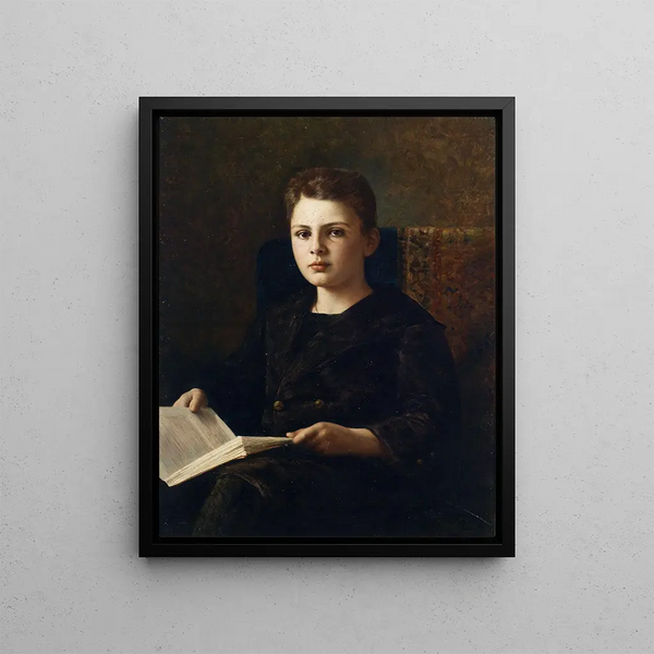 Portrait of young Oskar Fraenkel - Ignace Spiridon — framed artwork on a wall