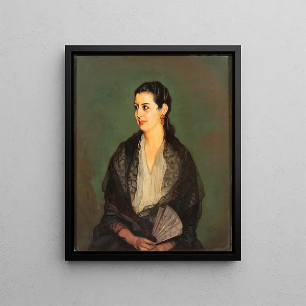 A Madrilena - Ignacio Zuloaga — framed artwork on a wall
