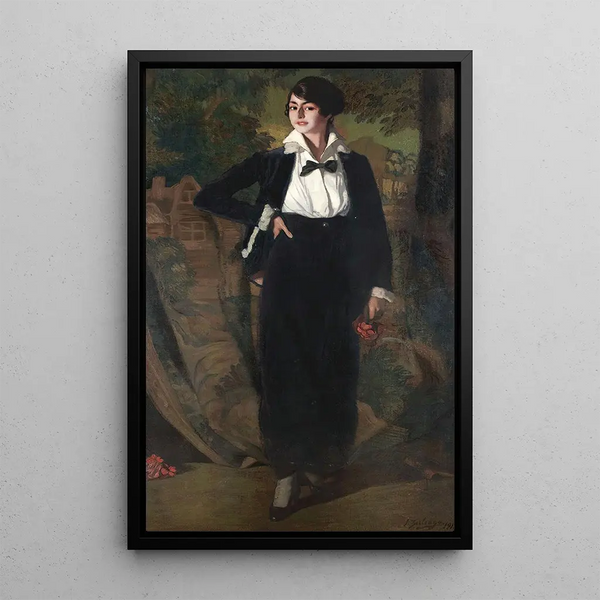 Mademoiselle Souty - Ignacio Zuloaga — framed artwork on a wall