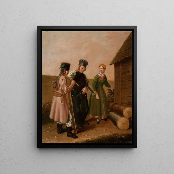 Ignacy Gepner’s Lumberjacks — framed art print on a wall