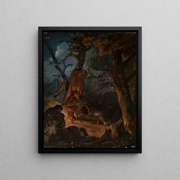 Dream of Gediminas - Ignacy Gierdziejewski — framed artwork on a wall