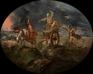 Symbolic scene: poverty and misery come to visit us - Ignacy Gierdziejewski — artwork view