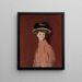 Study of a Woman's Portrait - Ignacy Marek — framed artwork on a wall