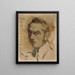 Self-portrait Painting - Ignacy Pinkas — framed artwork on a wall