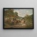 Village idyll painting - Ignaz Ellminger — framed artwork on a wall