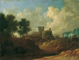 River landscape painting - Ignaz Flurer — artwork view