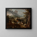 Landscape painting with the castle of Stattenberg - Ignaz Flurer — framed artwork on a wall