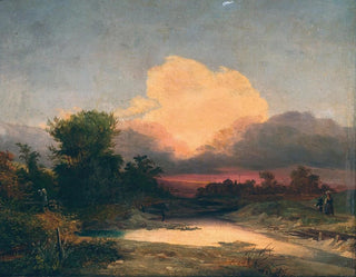 a sunset landscape - Ignaz Raffalt — artwork view