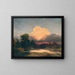 a sunset landscape - Ignaz Raffalt — framed artwork on a wall