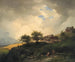 a landscape with peasant huts near a cornfield - Ignaz Raffalt — artwork view