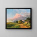A stagecoach at twilight - Ignaz Raffalt — framed artwork on a wall