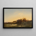Fisherman in the evening light near the castle pond - Ignaz Raffalt — framed artwork on a wall
