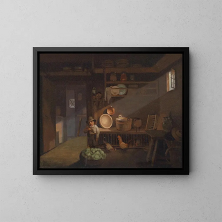 Boy of the Farm in the Reserve - Ignaz Raffalt — framed artwork on a wall