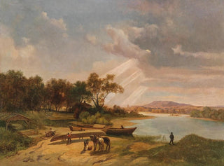 Constructors of boats on the shore - Ignaz Raffalt — artwork view